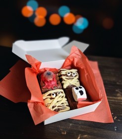 Brownies fantasmas con Halloween